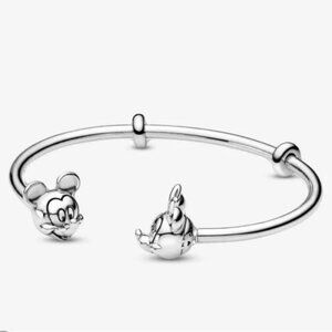 Pandora Minnie and Mickey Mouse Bangle Bracelet